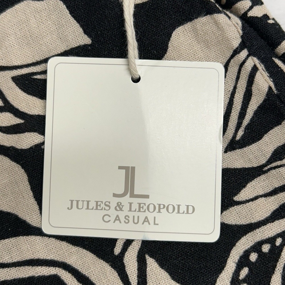JULES & LEOPOLD Women's XL Black Tan Pull-On Stretch Wide Leg Cropped‎ Pants NEW - Picture 2 of 8